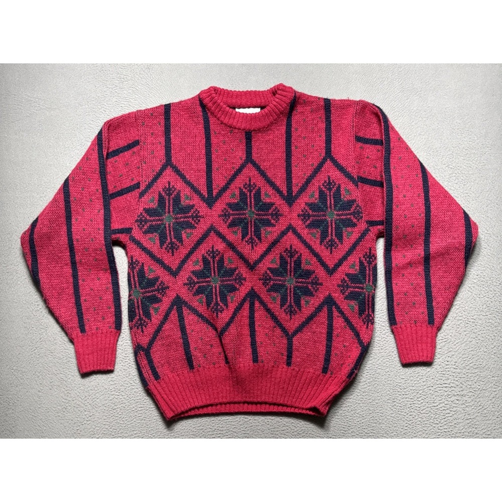 Vintage ALAFOSS Icewool Iceland Sweater Womens‎ Small Fair Isle Nordic Pullover